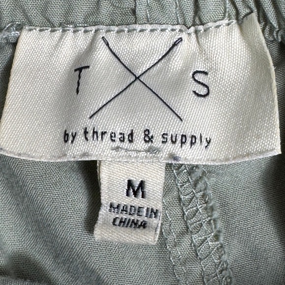 Thread & Supply Cropped Wide Leg Pants Womens Medium Lyocell Pockets - Picture 3 of 5